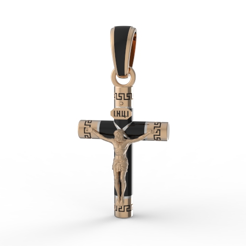 Нательный крест с эмалью
