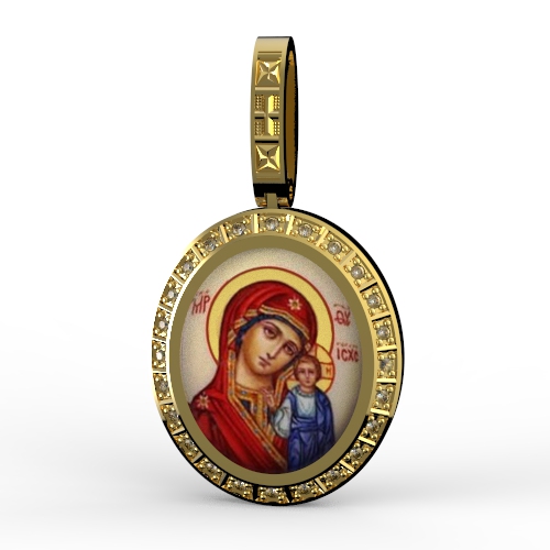 Нательная иконка с образом Богородица Казанская